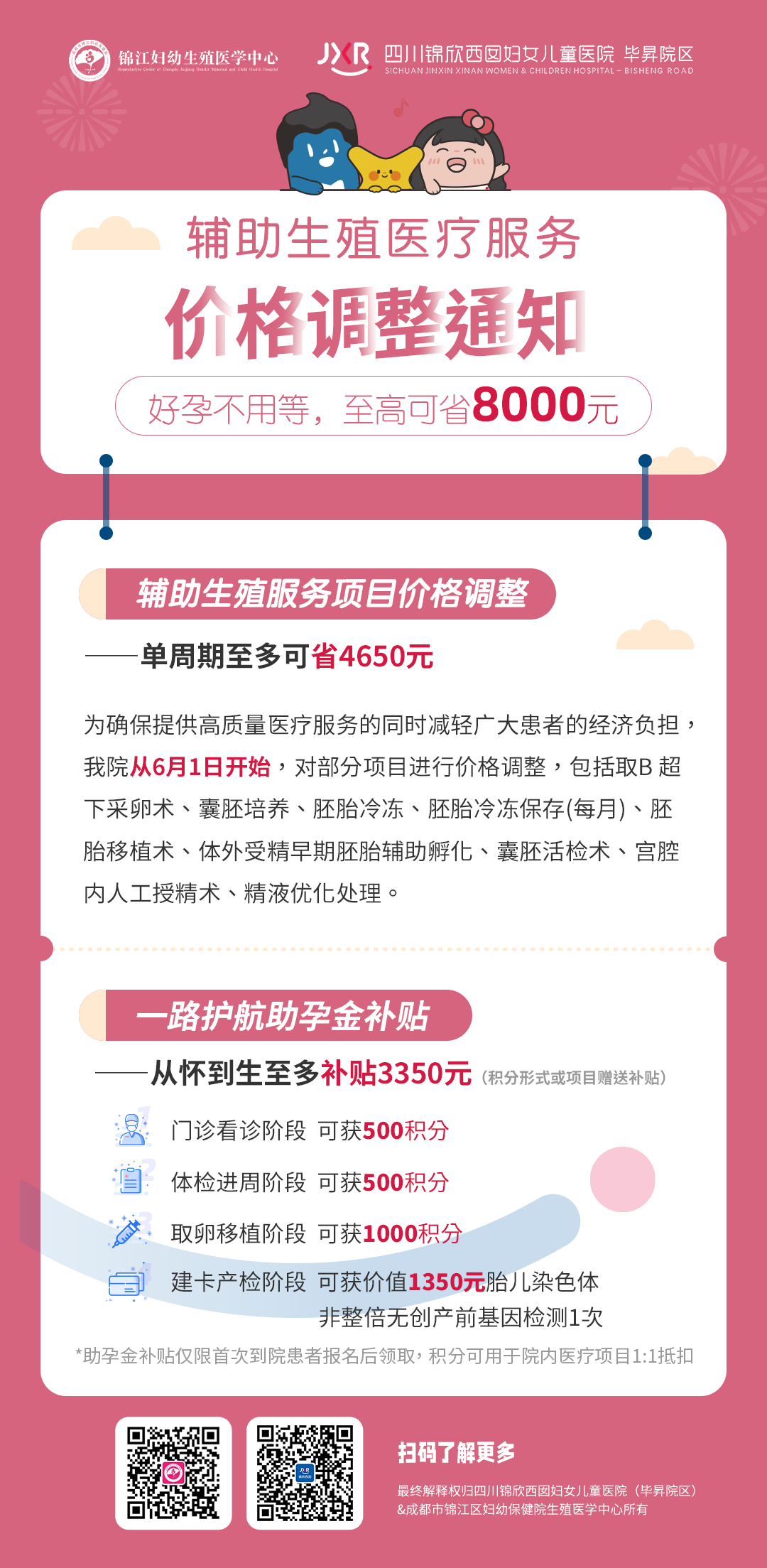 辅助生殖医疗服务价格调整通知，好孕不用等，至高可省8000元